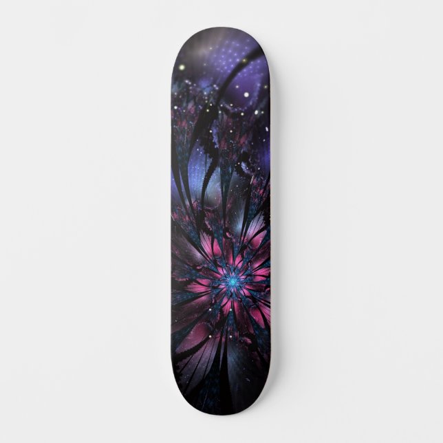 Abstraktes Fraktal Blume Design. Skateboard (Vorderseite)
