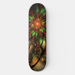 Abstraktes Fraktal Blume Design. Skateboard