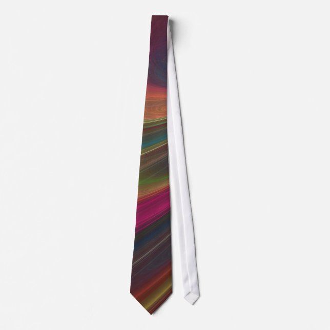 Abstraktes Fraktal Curve Necktie Krawatte (Vorderseite)