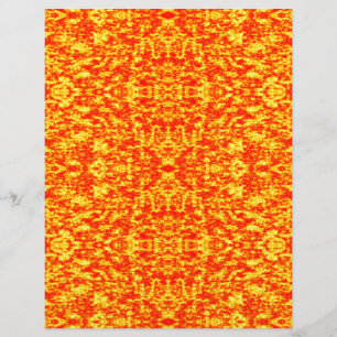 Abstraktes Fraktal in Rot und Orange