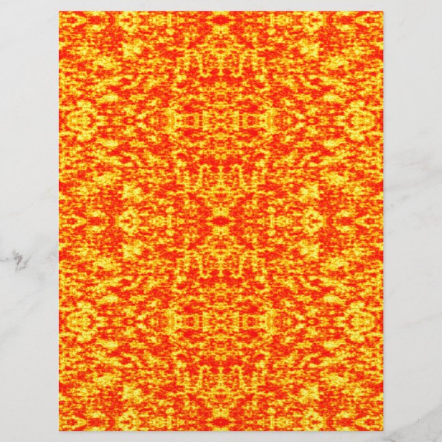 Abstraktes Fraktal in Rot und Orange (Vorderseite)