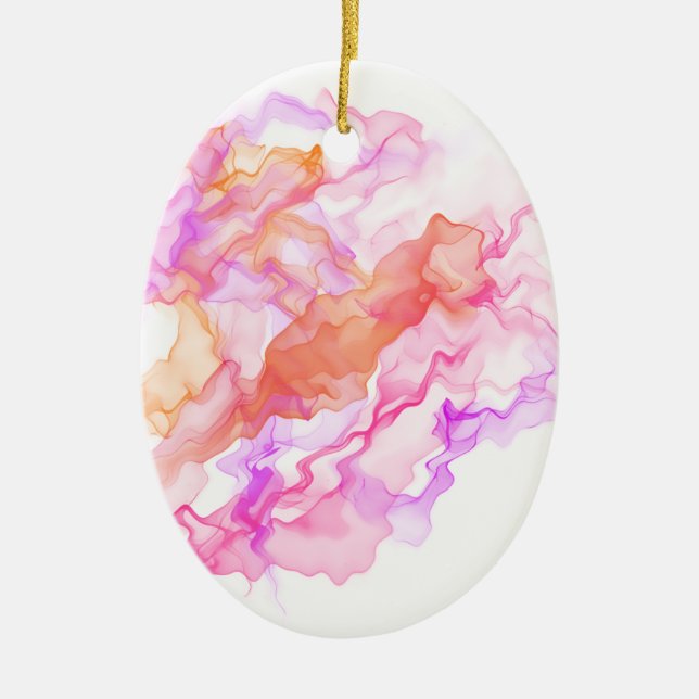 Abstraktes Fraktal rauchen Keramikornament (Vorne)