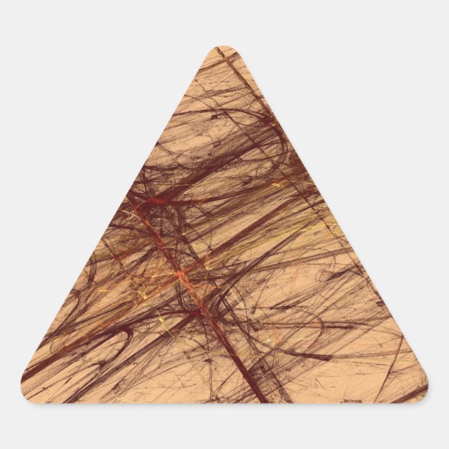 Abstraktes Fraktal-Triangle-Aufkleber Dreieckiger Aufkleber (Vorderseite)