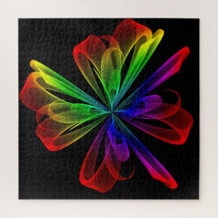 Abstraktes Fraktal-Wave-Design Puzzle