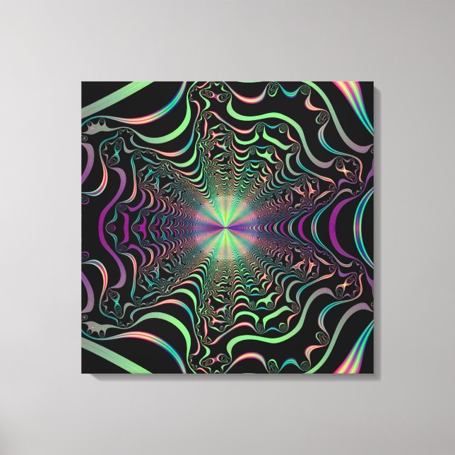 Abstraktes Fraktal Web-Wrapped Canvas Print Leinwanddruck (Vorderseite)