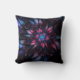 Abstraktes fraktales Blumendesign. Kissen
