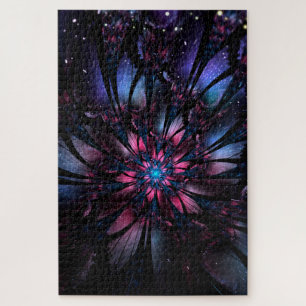 Abstraktes fraktales Blumendesign. Puzzle