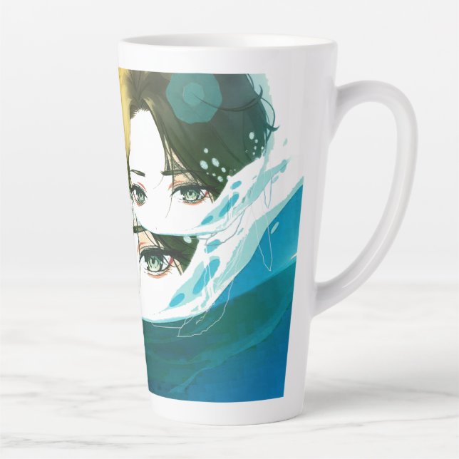abstraktes Frauengesicht Milchtasse (Rechts)