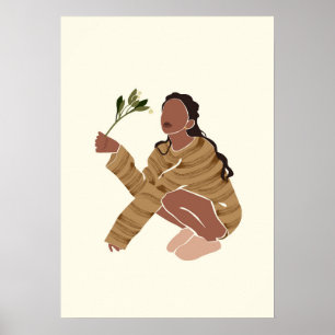 Abstraktes Frauenportrait Poster