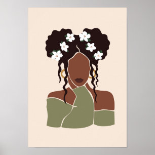 Abstraktes Frauenportrait Poster