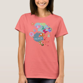 Abstraktes Friedensbekämpfungsdesign T-Shirt