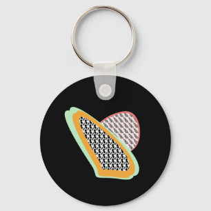 Abstraktes Frucht-Papaya-Dragonfruit-Muster Schlüs Schlüsselanhänger