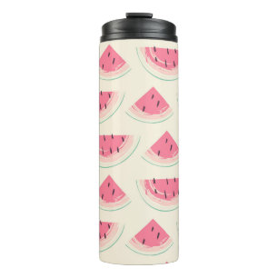 Abstraktes Fruchtmuster kreativ farbig Thermosbecher