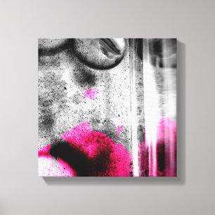 Abstraktes Fuchsia, Grau und Schwarzes Gran Foto K Leinwanddruck