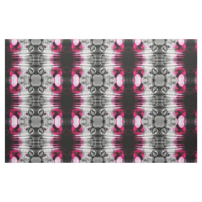 Abstraktes Fuchsienmuster, Grau- und Schwarzkörnmu Stoff (Fat Quarter (45,7 x 55,9 cm))