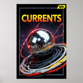 Abstraktes futuristisches Bild einer metallischen Poster