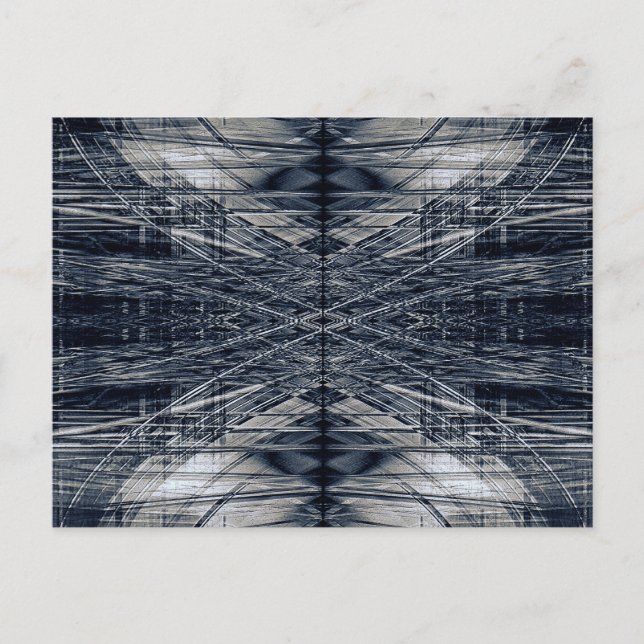 Abstraktes futuristisches Muster Postkarte (Vorderseite)