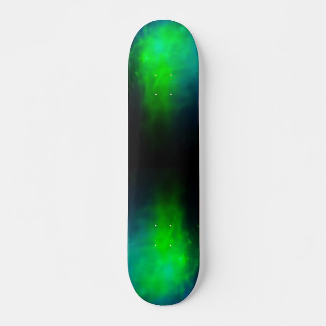 Abstraktes galaktisches Lichtskateboard Skateboard (Vorne)