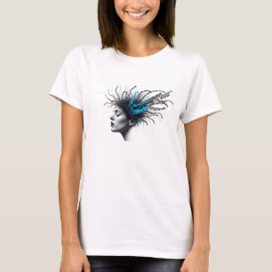 Abstraktes Gedankenporträt Damen Grafik T-Shirt