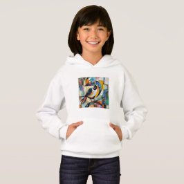 Abstraktes gedrucktes Vogelsweat Hoodie