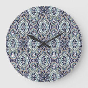 Abstraktes geeignetes Stoff-Wallpaper-Design Große Wanduhr