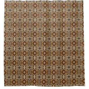 Abstraktes gefrorenes Leaf Natur Rusty Brown Duschvorhang