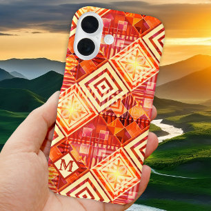 Abstraktes Gehäuse für geometrisches Muster für Mo iPhone 16 Hülle