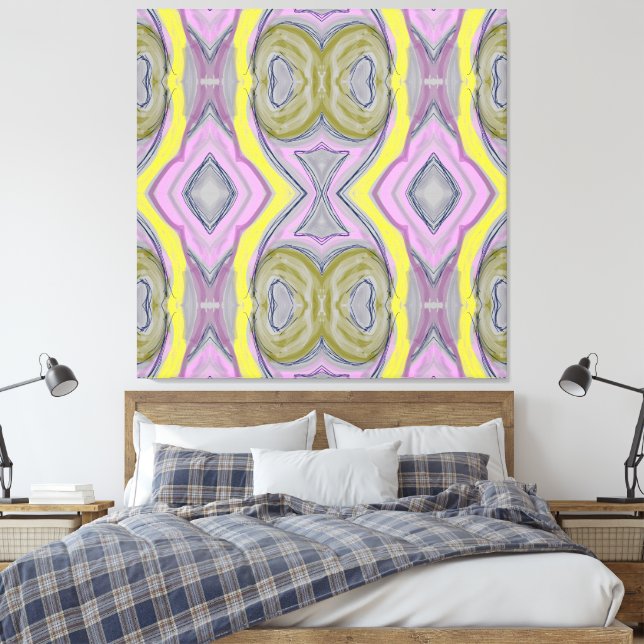 Abstraktes Gelb Leinwanddruck (Insitu (Schlafzimmer))