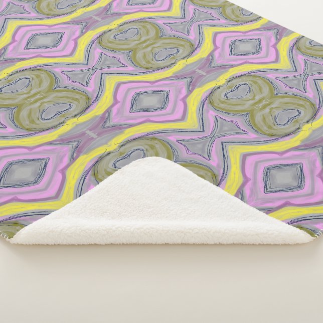 Abstraktes Gelb Sherpadecke (3/4)