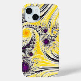 Abstraktes Gelbes Fraktal Kunst Case-Mate iPhone Hülle
