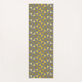 Abstraktes gelbes und graues Muster Yogamatte