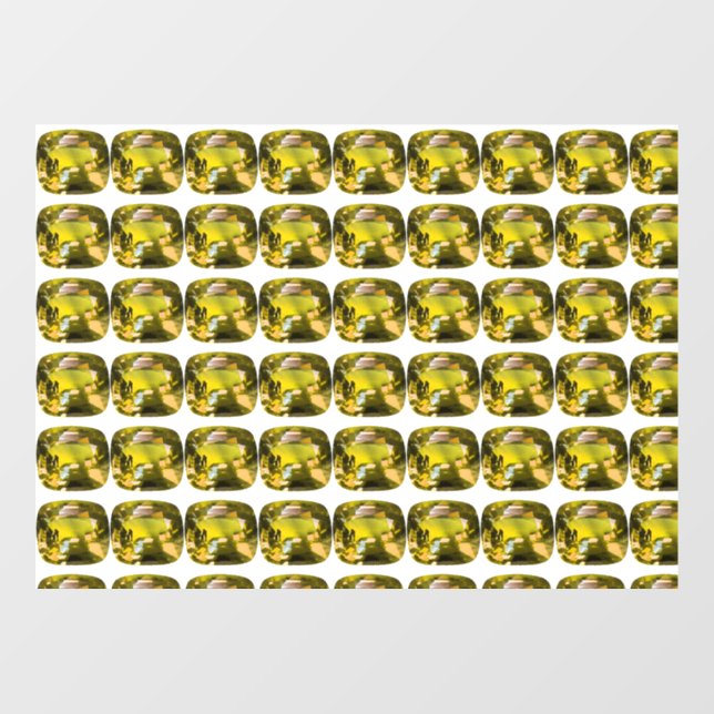 Abstraktes Gelbmuster Fensteraufkleber (Blatt)