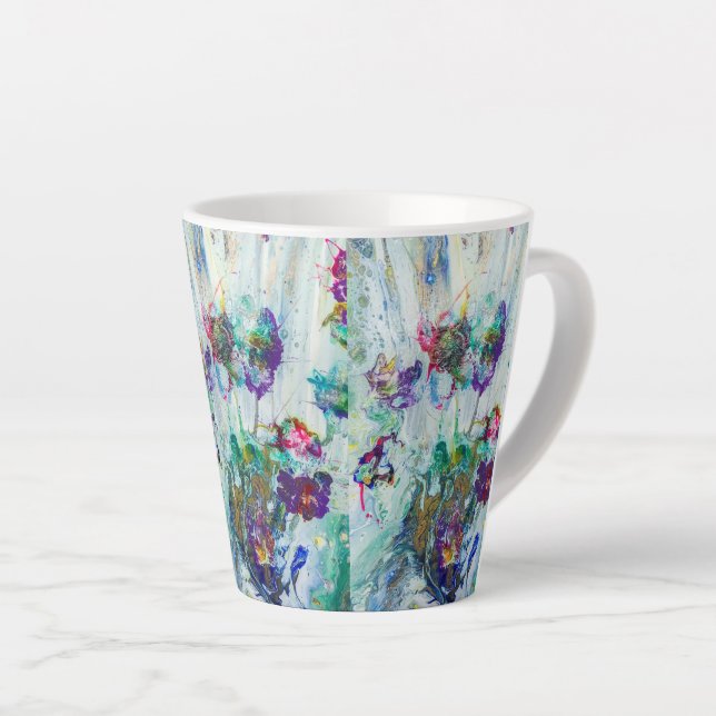 Abstraktes Gemälde aus Hummingvogelgarten Milchtasse (Rechte Ecke)