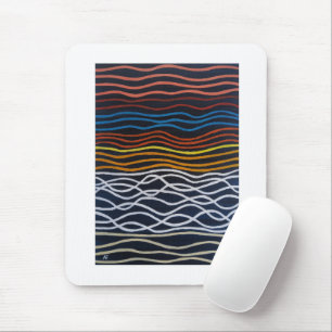 Abstraktes Gemälde der Strandpromenade von Alfred Mousepad