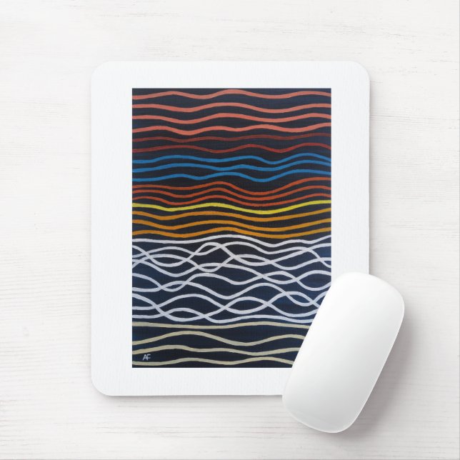 Abstraktes Gemälde der Strandpromenade von Alfred  Mousepad (Mit Mouse)