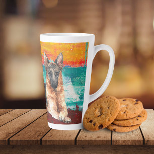 Abstraktes Gemälde des künstlerischen Schäfers Milchtasse