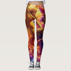 Abstraktes Gemälde im Himmelskonflikt Leggings