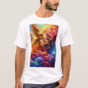Abstraktes Gemälde im Himmelskonflikt T-Shirt