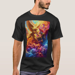 Abstraktes Gemälde im Himmelskonflikt T-Shirt
