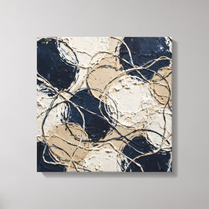 Abstraktes Gemälde im Mid-Century-Stil - Leinwanddruck
