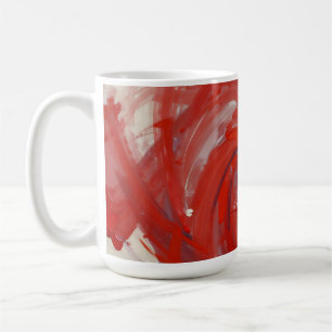 Abstraktes Gemälde in roter Spirale Kaffeetasse