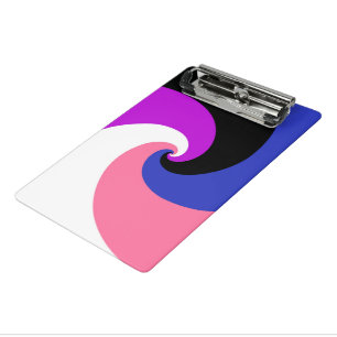 Abstraktes Genderfluid-Stolz-Flagge Mini Klemmbrett