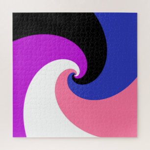 Abstraktes Genderfluid-Strichfeld Puzzle