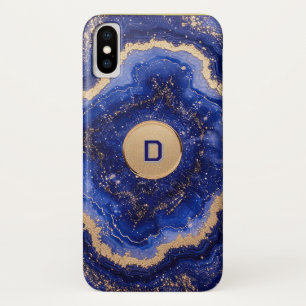 Abstraktes Geode-Design mit Roségold-Akzente Case-Mate iPhone Hülle