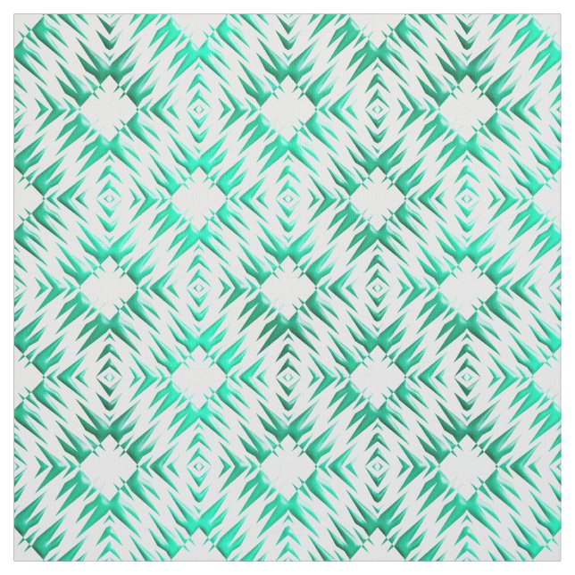 Abstraktes geometrisches aquamarines Muster Stoff (Muster)