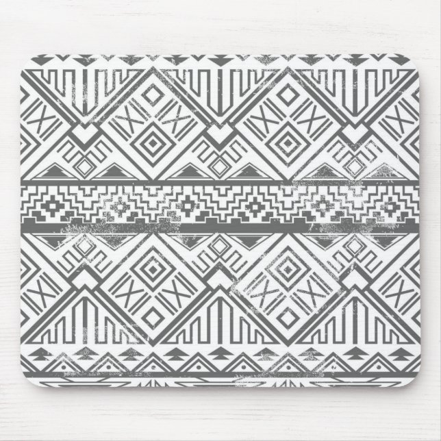 Abstraktes geometrisches Aztekenmuster 2 Mousepad (Vorne)