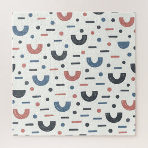 Abstraktes geometrisches Boho-Muster Puzzle