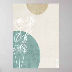 Abstraktes geometrisches Botanisches Wall-Art-Post Poster