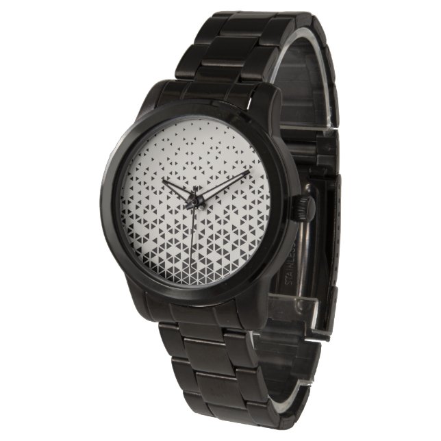 Abstraktes geometrisches Design Armbanduhr (Schrägansicht)
