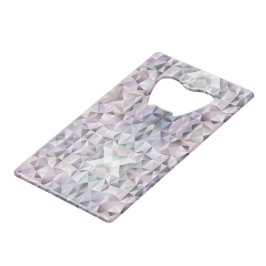 Abstraktes geometrisches Design auf einem kartenfö Geldbeutel Flaschenöffner